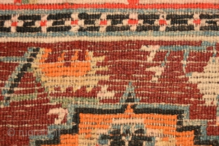 Two seating squares (sometimes referred to as ‘mediation’ squares / carpets) that have almost certainly come from a much longer Tibetan ‘runner’ (a very long narrow carpet) that would have consisted of  ...