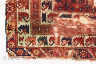 Early small west Anatolian rug. Transcendent. 3' x 3'2"                        