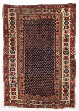 antique kurd hamadan rug. Must like boteh. Tiny ones. Nice honest older northwest persian floor rug with all good natural colors and mostly pretty good pile. "As found", dirty and with some  ...