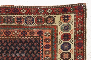 antique kurd hamadan rug. Must like boteh. Tiny ones. Nice honest older northwest persian floor rug with all good natural colors and mostly pretty good pile. "As found", dirty and with some  ...