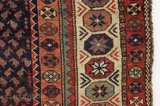 antique kurd hamadan rug. Must like boteh. Tiny ones. Nice honest older northwest persian floor rug with all good natural colors and mostly pretty good pile. "As found", dirty and with some  ...