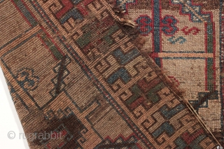 WILD EAST ANATOLIAN OR KURDISH TRIBAL RUG. LOOKS LIKE A NOT FOR EXPORT EXAMPLE OF THE TYPE. ROUGH CONDITION AS SHOWN.  ALL GOOD NATURAL COLORS.  SOME GOOD PILE.  GOOD  ...