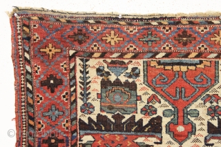 antique little afshar rug. Genuine. Ineffable. This is the afshar you have been looking for. Untouched and original. All natural colors. 19th c. 3'3" x 3'10"       