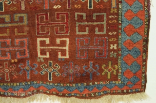 Antique East Anatolian or Kurdish rug. Wild thing. Some good pile, some damage and wear as shown. All good natural colors. Quite an eye catcher. 19th c. rug.  4' 5" x  ...