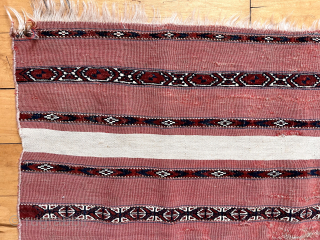 Antique turkman Ak Chuval. Fine weave. All natural colors. Good age, 3rd qtr. 19th c.  25” x 38”
Asking $325             