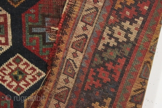 antique memling gul rug. Not sure exactly what it is but i like it. Strange and wonderful Brimfield find. Good colors. "As found", dirty and worn but more or less intact. Good  ...