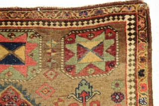 Unusual antique Kurd Bidjar rug. A rug that speaks for itself. I can only add that it is not for those concerned with condition. "as found" other than a wash. 19th c.  ...