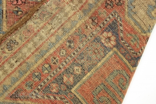 Unusual antique Kurd Bidjar rug. A rug that speaks for itself. I can only add that it is not for those concerned with condition. "as found" other than a wash. 19th c.  ...