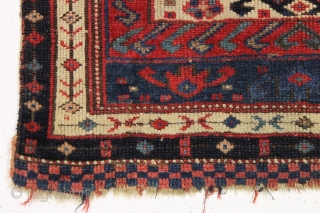 antique kurdish bagface. Good example of an interesting design. All natural colors with highest quality wool. Clean. Good age, ca. 3rd qtr. 19th c. 20" x 28"      