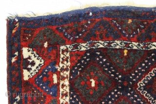 antique east anatolian or yoruk rug with thick high pile. Classic design with good saturated colors. Clean and very close to original condition with just a few small spots that could use  ...