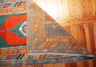 Anatolian prayer rug,150x90 cm w/w.No camera can catch the vibrant array of colors of this 19th.c.Konya piece.Apart from a few dime-sized professional repairs, hardly visible, it is in great shape and has  ...