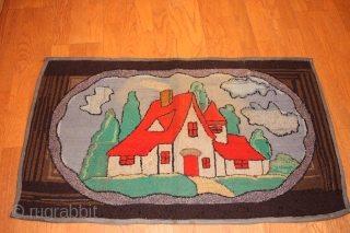 American Hooked Rug size 2'x3'-2''                            