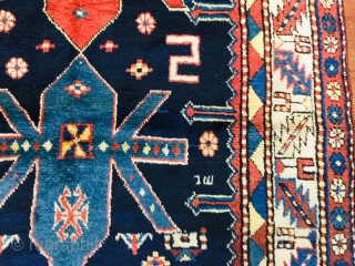Antique Kazak Caucasian Rug-3209

Beautiful antique Kazak tribal rug, from southwest Caucasus, size 4 ft. 3 inches by 7 ft. 9 inches, circa 1920, excellent condition with a good shaggy wool pile throughout,  ...