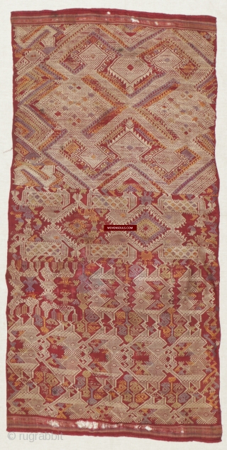 SOLD - Gorgeous old Laotian Silk Textile Pha Biang - More details here: https://wovensouls.com/collections/antique-textiles-cambodia-laos                   