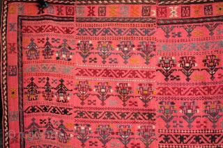 Found in Anatolia but I believe to be a Kurdish or Iraqi? A large blanket with unusual and interesting dancing woman motifs. Woven on a narrow hand loom in five long sections,  ...