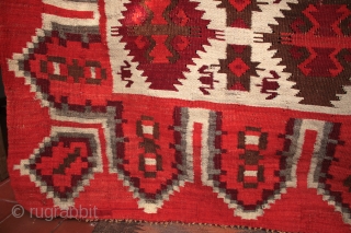 Rare type of kilim with flax warps and grey angora wool possibly from Ukraine.

Kilims with spun flax warps were only woven in a few areas and although this one has not yet  ...