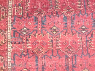 antiqe bashir rug fragment 170=180  1860,circa in good condition,very nice colors nice wool                   