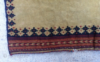 Bakhtyari soffreh with camel-hair center in a good condition
about 3 X 6 ft                    