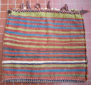 Fine Antique South persian tribal bagface with colorful back, (47 x 53 cm), good condition, a beauty at the cheapest price...            