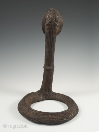 Clan emblem in the form of a cobra, Kondh people, Orissa, Central India. Copper alloy. 11.5" (29 cm) high. Late 19th century. Illustrated in "Bronze Sculptures of the Kondh" by Barbara C.  ...