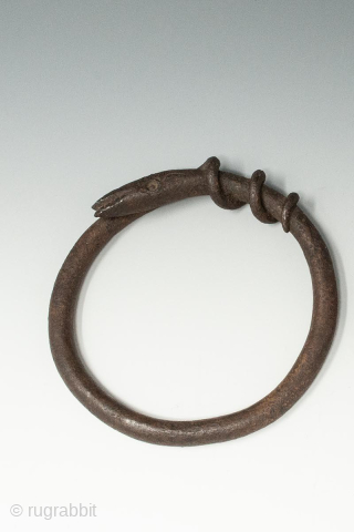 Iron hook and snare, Nepal. Measures 9.5 inches (24 cm) high by 4.5 inches (11.4 cm) diameter for the ring. 19th to early 20th century.

A rare, esoteric device used by Buddhist Tantric  ...