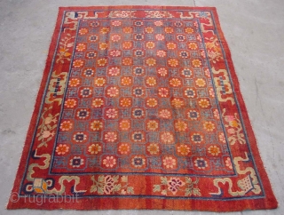 No.X0005 *  Chinese Antique Rugs, Origin: Baotou-Suiyuan. Shape: Rectangle Age: About 80 Years Old Size: 175x246cm( 5'9" x 8'1" )            