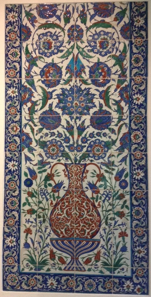 Iznik ceramic tiles, Ottoman Empire, 16th century, Gulbenkian Museum