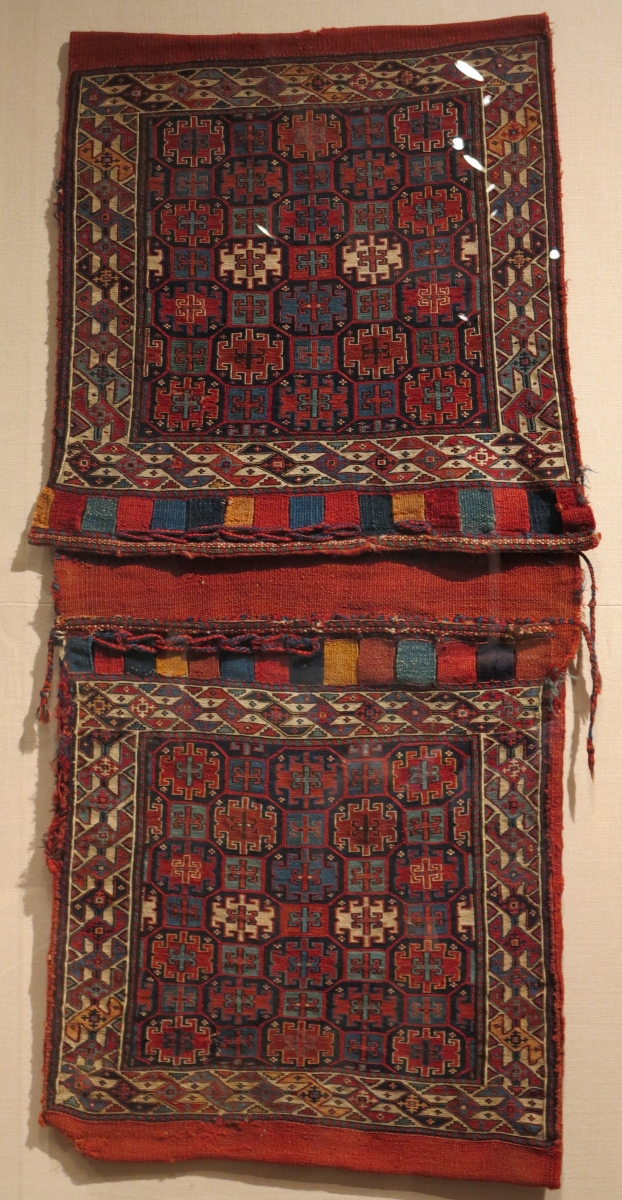 khorjin with sumak bagfaces, Khamseh area of Iranian Azerbaijan, Ginsberg Collection in the Metropolitan Museum of Art