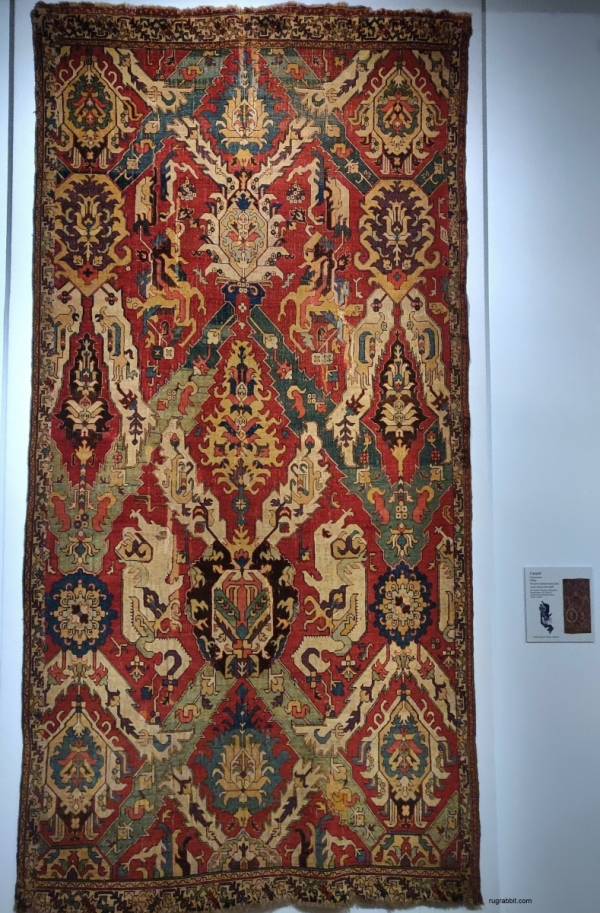 Caucasian dragon carpet, 17th century Denver Art Museum rugged beauty