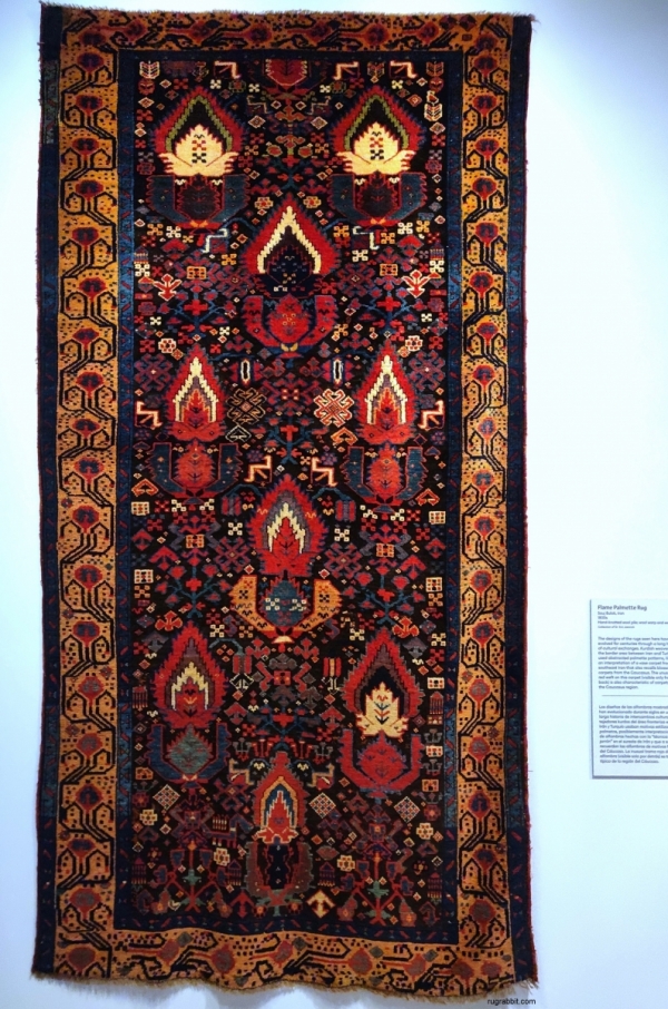 Sauj Bulagh NW Persian Kurdish Harshang palmette variant carpet denver museum