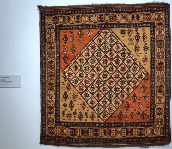 Shirvan rug, Shirvan square rug, Caucasian rug, Denver Art Museum, Rugged Beauty