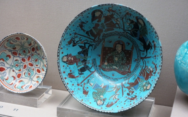 Kashan plate, Benaki Museum of Islamic Art